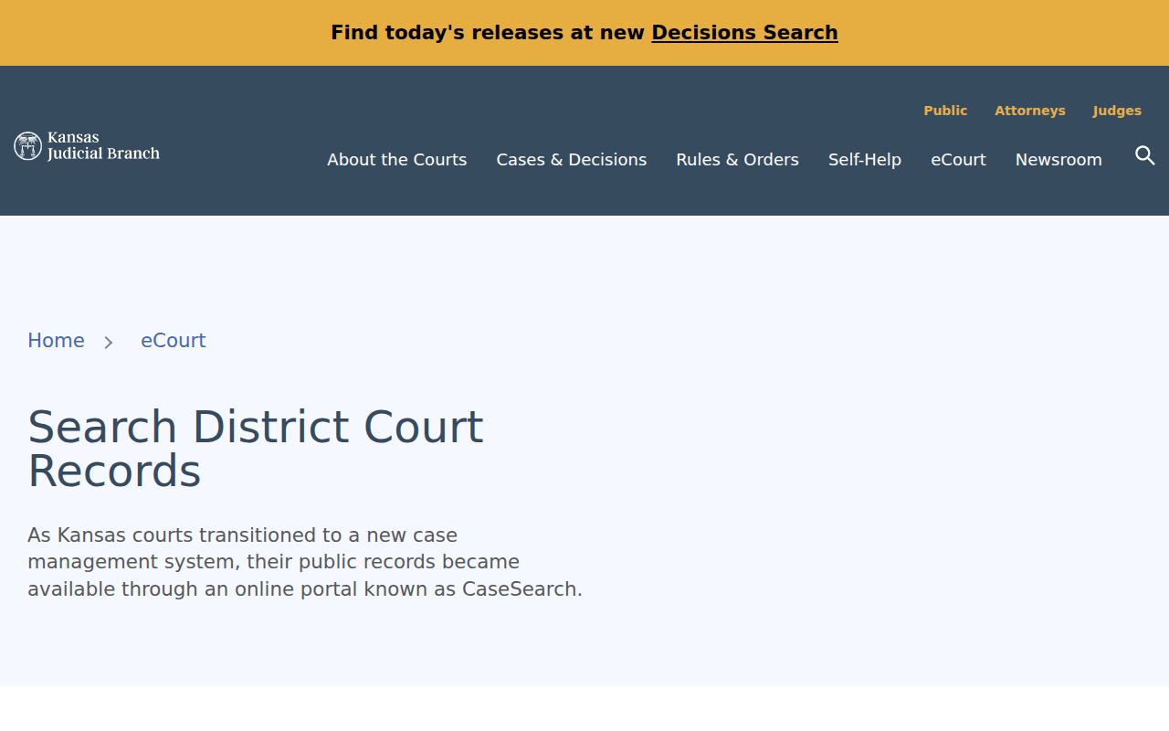 Kansas civil court records and the limits of online document access
